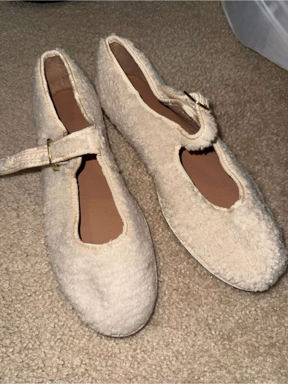 Universal Thread Shearling Mary Jane Flats